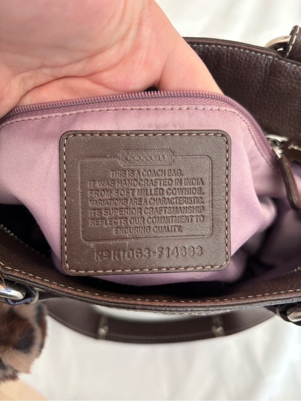 2010 Coach Penelope Brown Pebbled Leather Shoulder Bag14683 - Picture 3 of 6